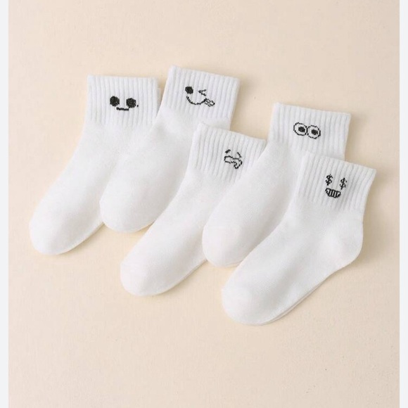 Accessories - White Expression Socks, Simple & Breathable